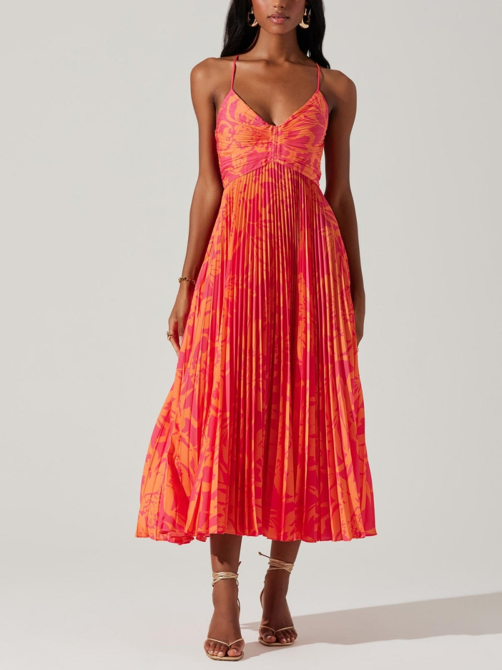 Midi-jurk met bloemenprint