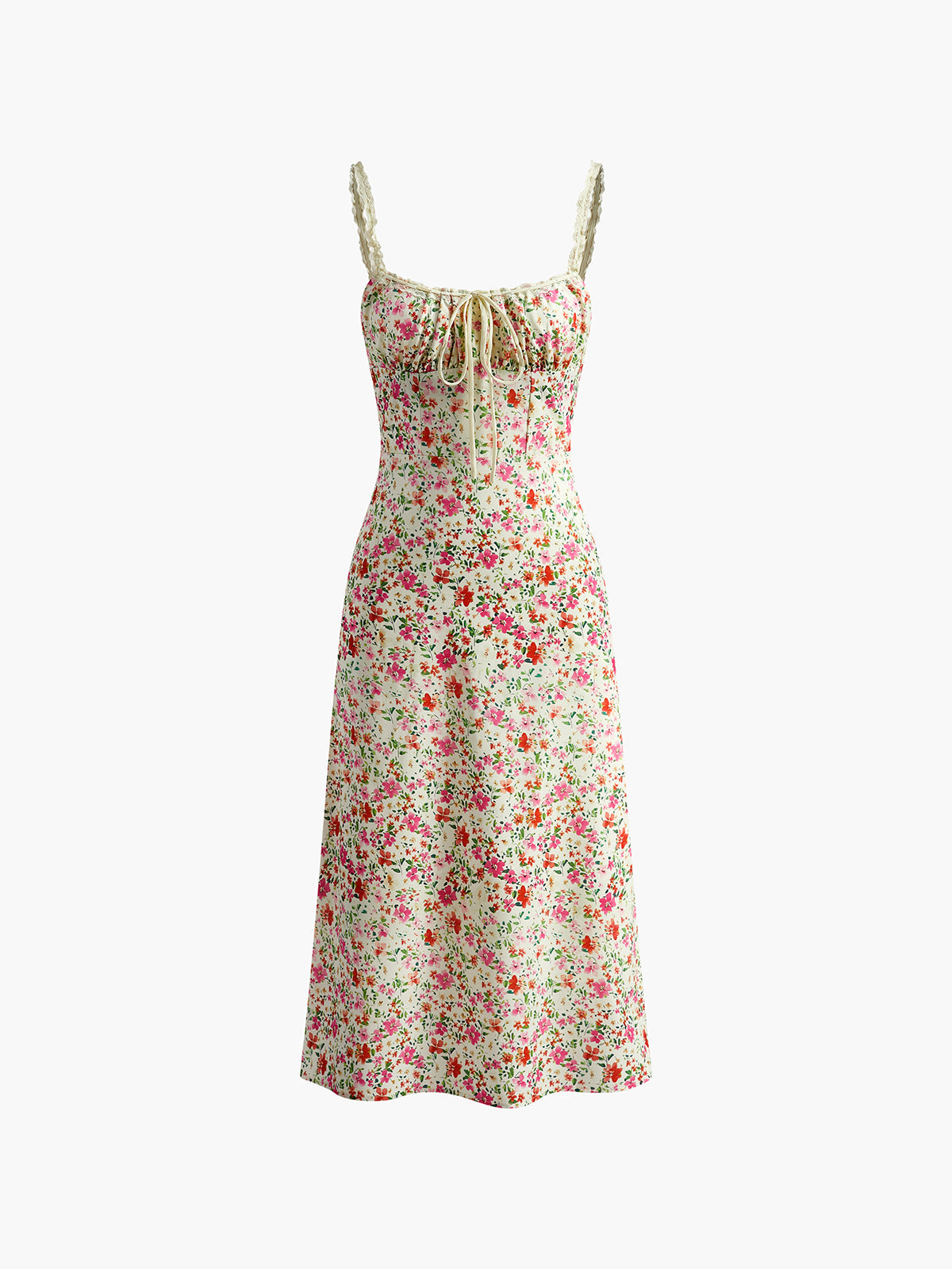 Midi-jurk met bloemenprint