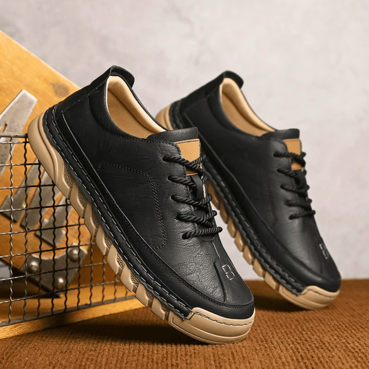 Leren sneakers Easton