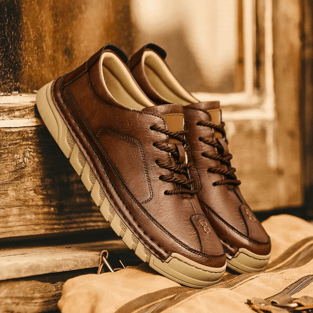 Leren sneakers Easton