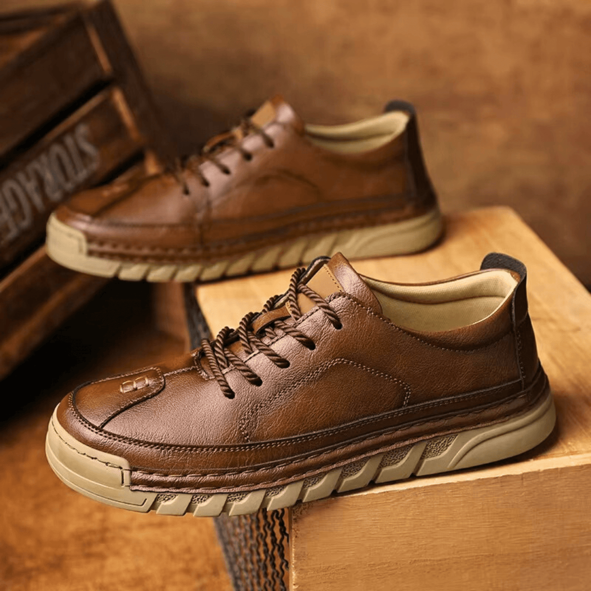 Leren sneakers Easton