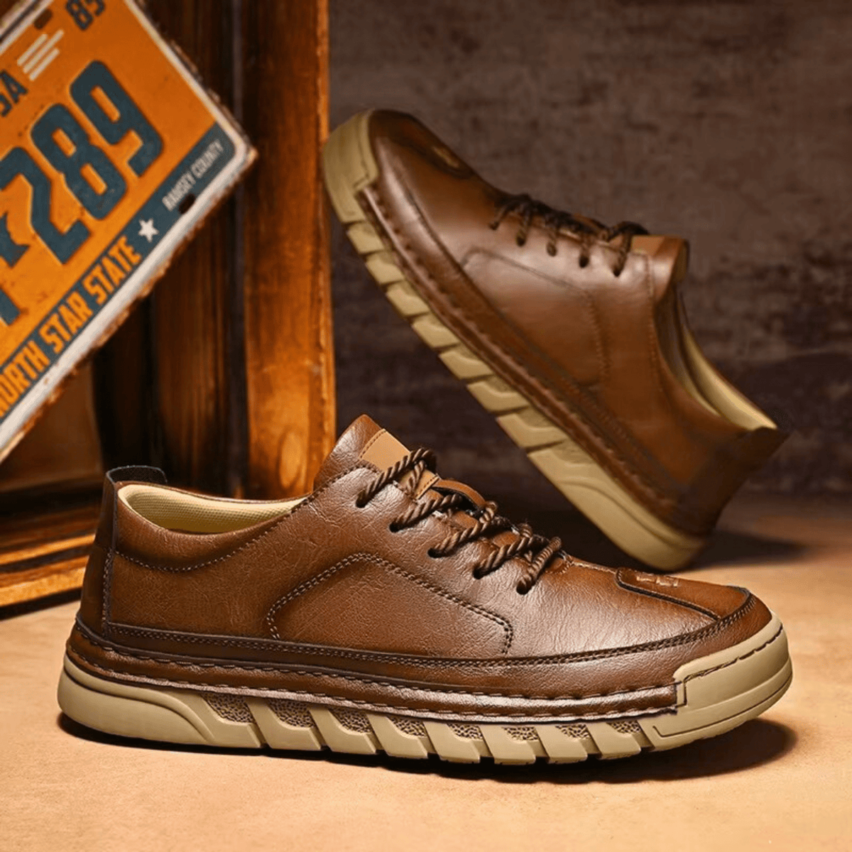 Leren sneakers Easton