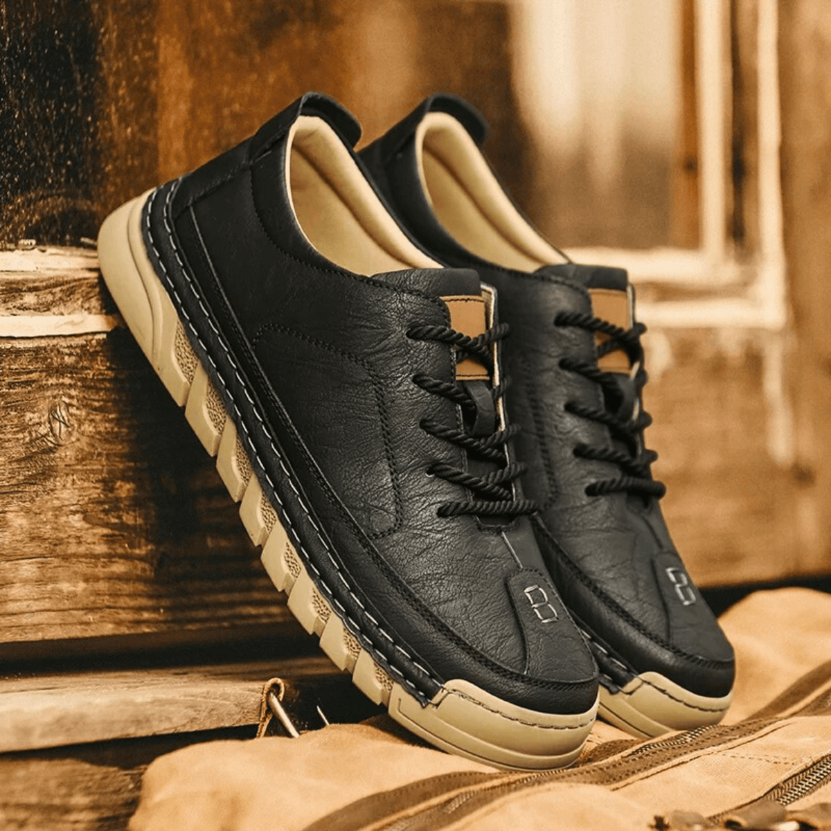 Leren sneakers Easton