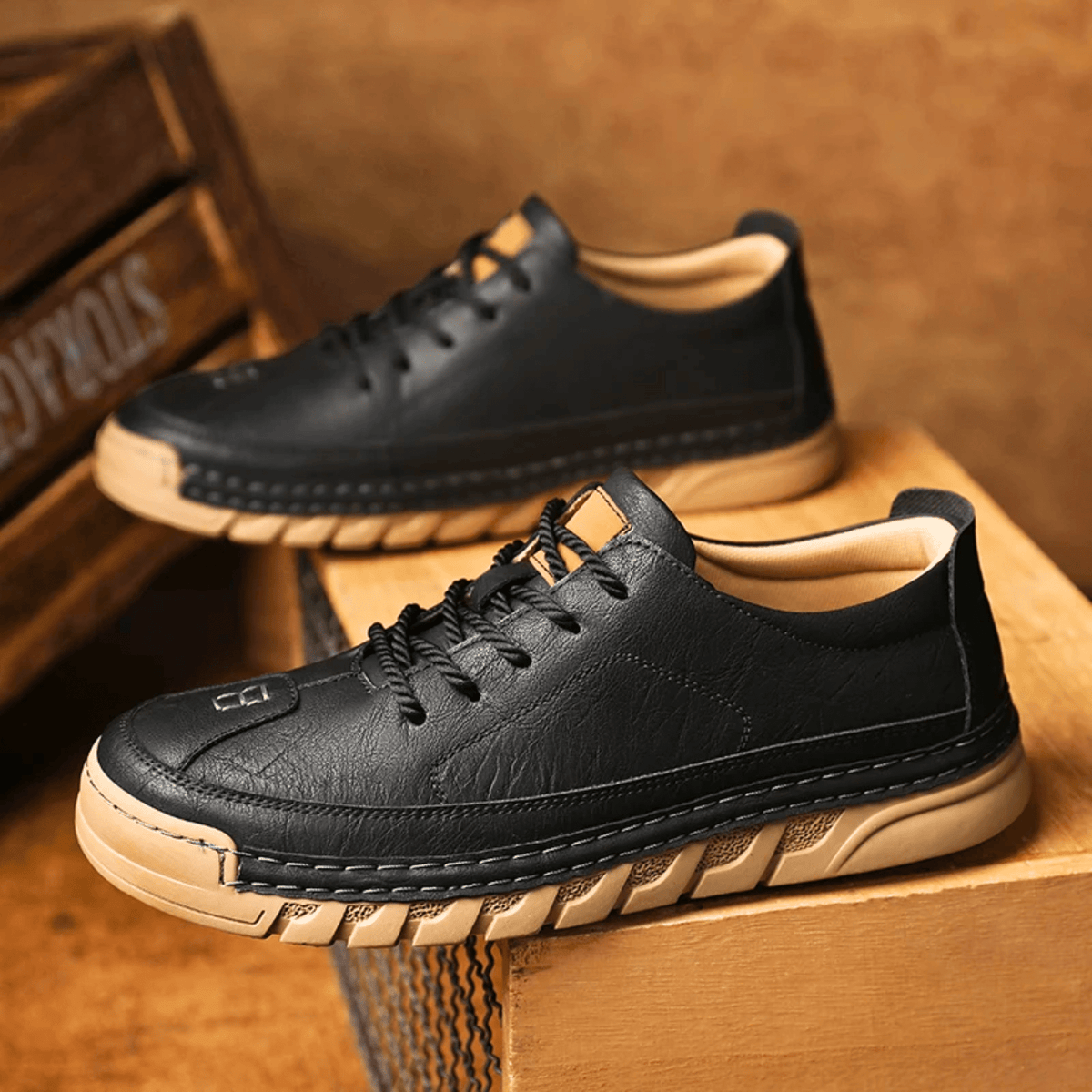 Leren sneakers Easton