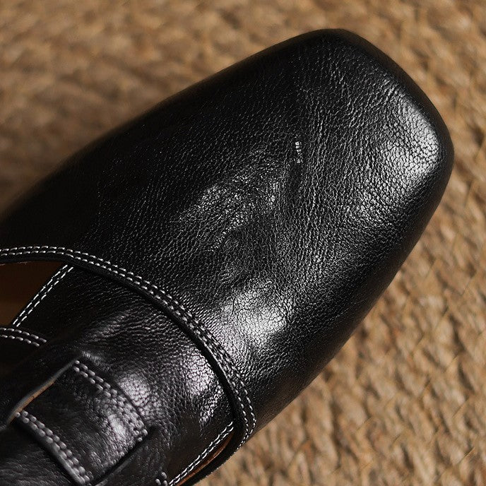 Leren mules Lawson Square-toe
