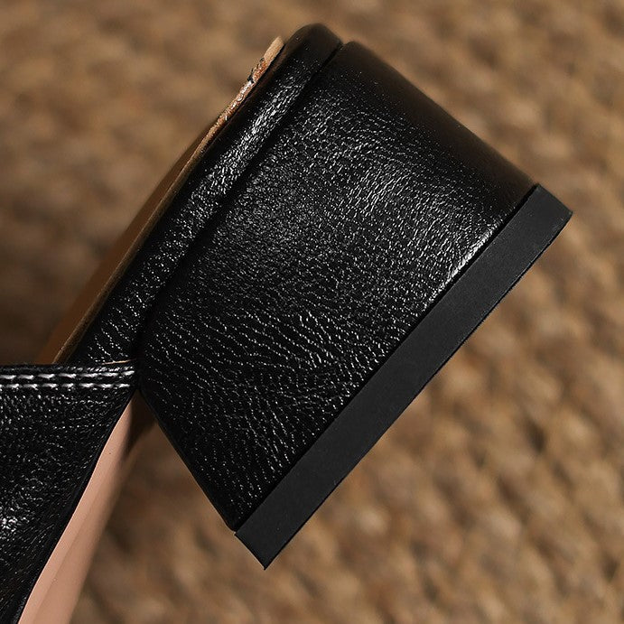Leren mules Lawson Square-toe