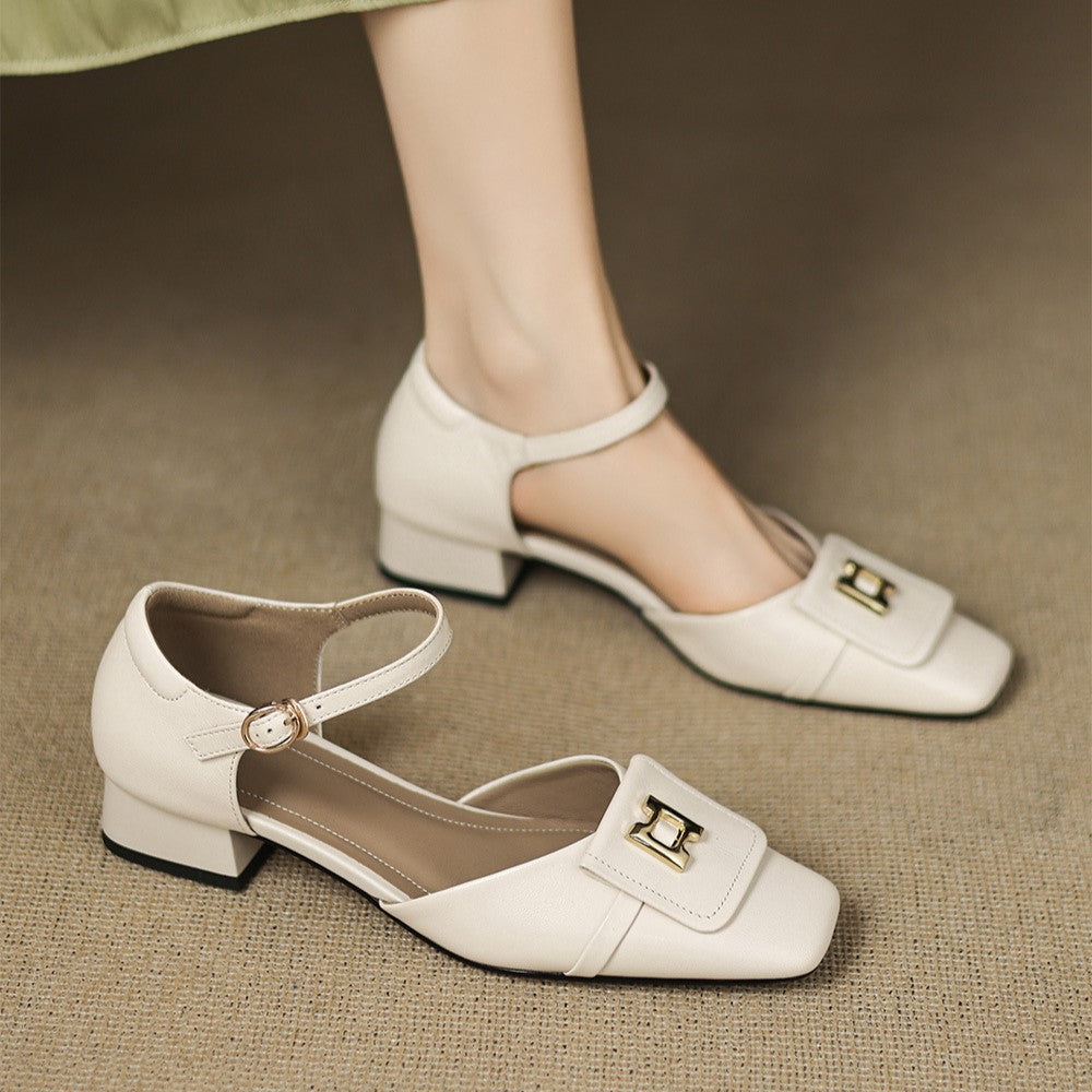 Leren mary janes Hartley Buckled