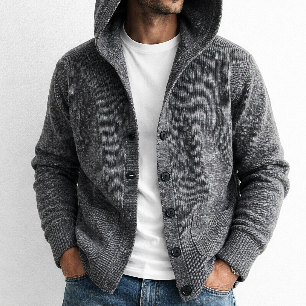 Gebreid vest met capuchon Stirling