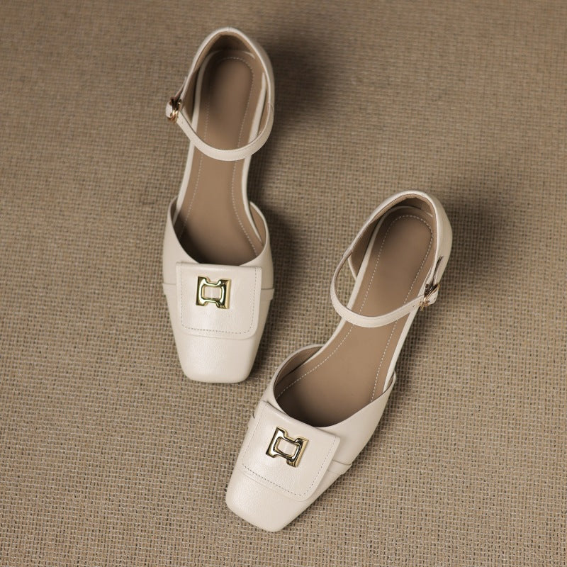 Leren mary janes Hartley Buckled