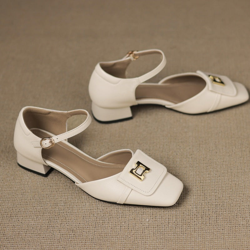 Leren mary janes Hartley Buckled