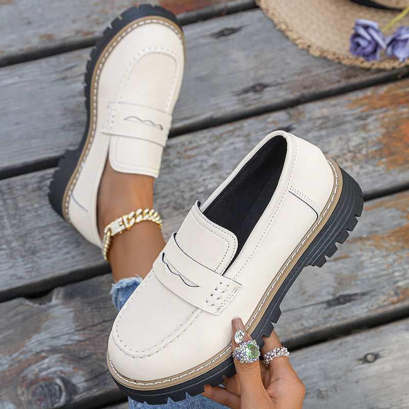 Suède loafers met plateauzool Bromley