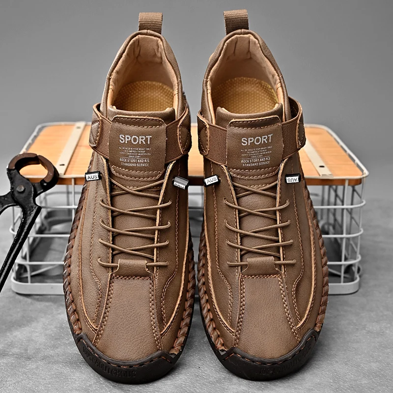 Handgemaakte leren sneakers Calder