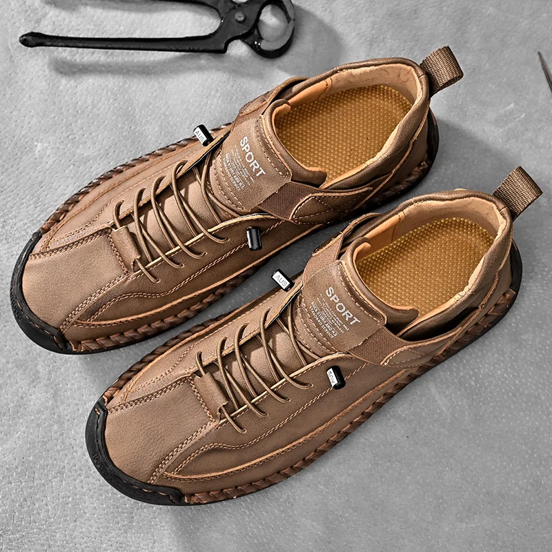 Handgemaakte leren sneakers Calder