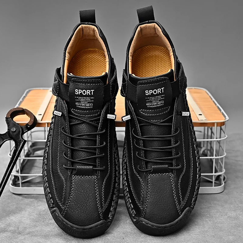 Handgemaakte leren sneakers Calder