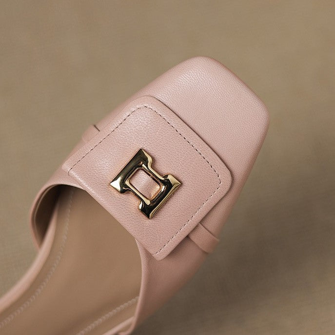 Leren mary janes Hartley Buckled