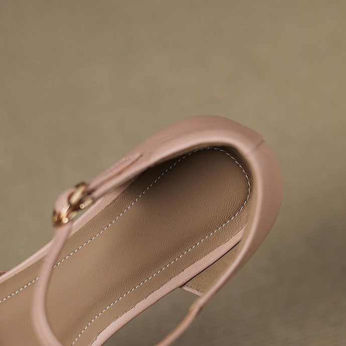 Leren mary janes Hartley Buckled