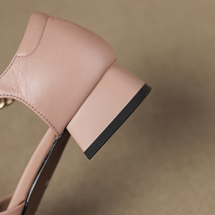 Leren mary janes Hartley Buckled