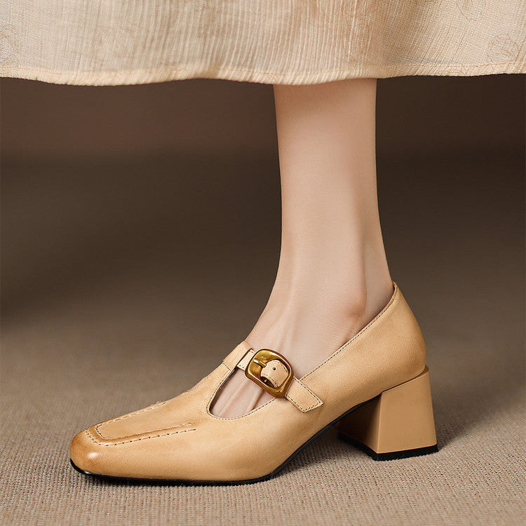 Leren schoenen met hak Marlowe