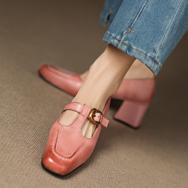 Leren schoenen met hak Marlowe
