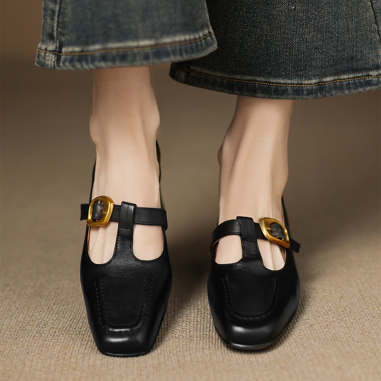 Leren schoenen met hak Marlowe