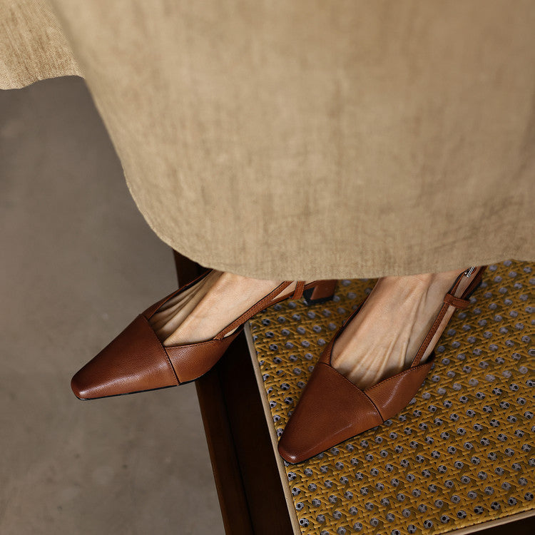 Leren schoenen met hak Dante