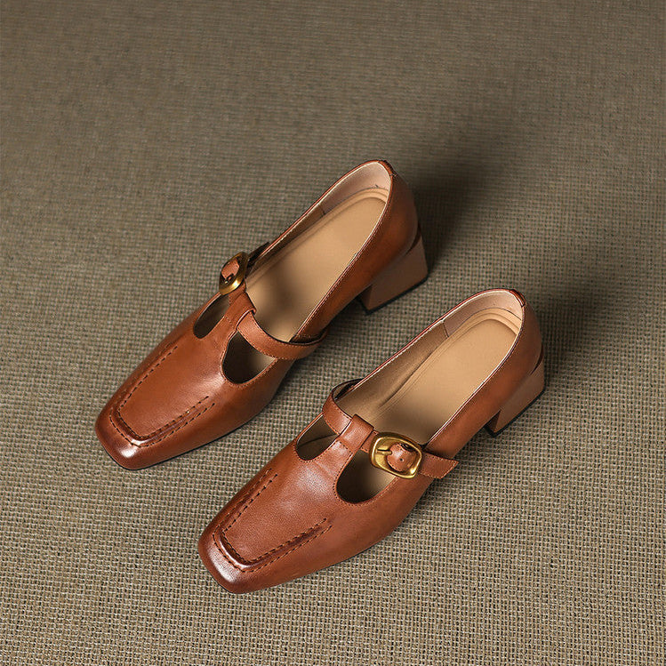 Leren schoenen met hak Marlowe