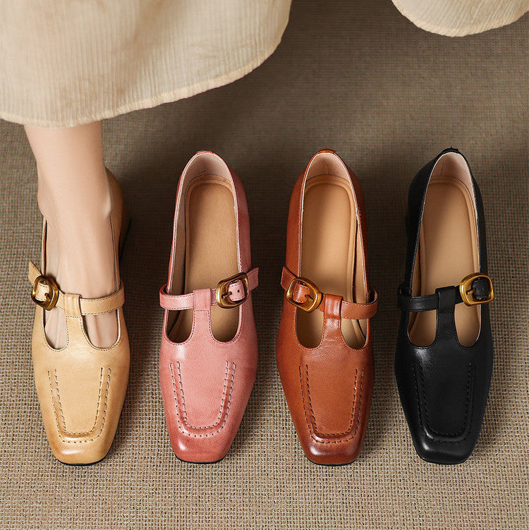 Leren schoenen met hak Marlowe