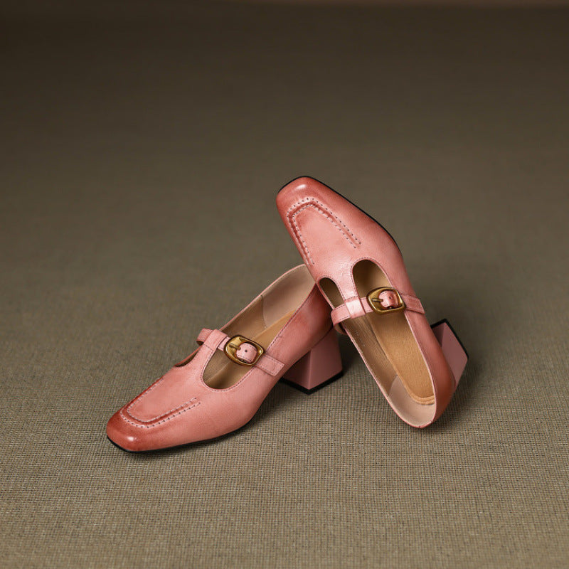 Leren schoenen met hak Marlowe