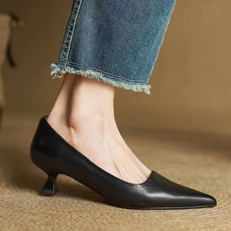 Leren schoenen met hak Hartley