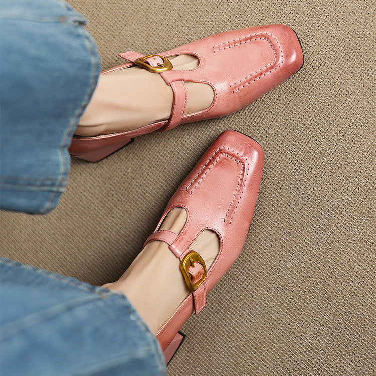 Leren schoenen met hak Marlowe