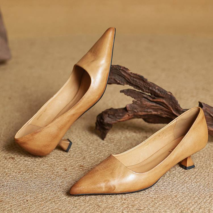 Leren schoenen met hak Hartley