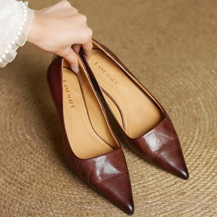Leren schoenen met hak Hartley