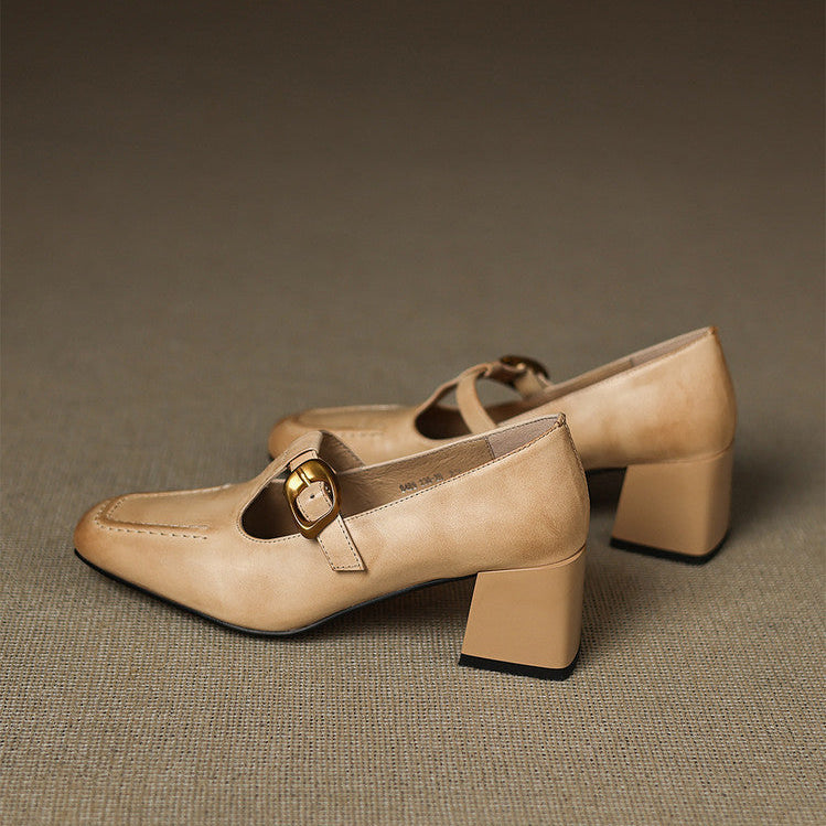 Leren schoenen met hak Marlowe