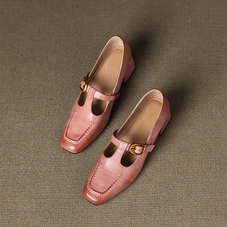 Leren schoenen met hak Marlowe