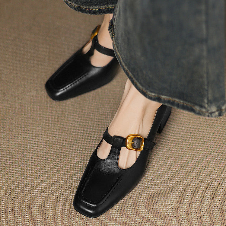 Leren schoenen met hak Marlowe