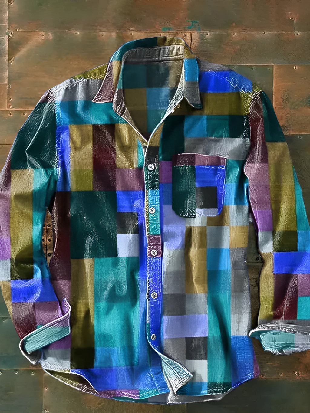 Gebreide trui Leo Patchwork