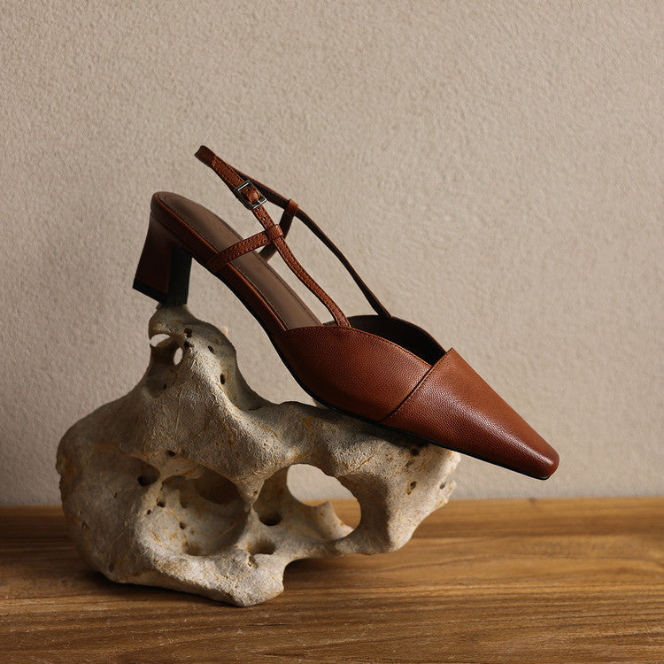 Leren schoenen met hak Dante