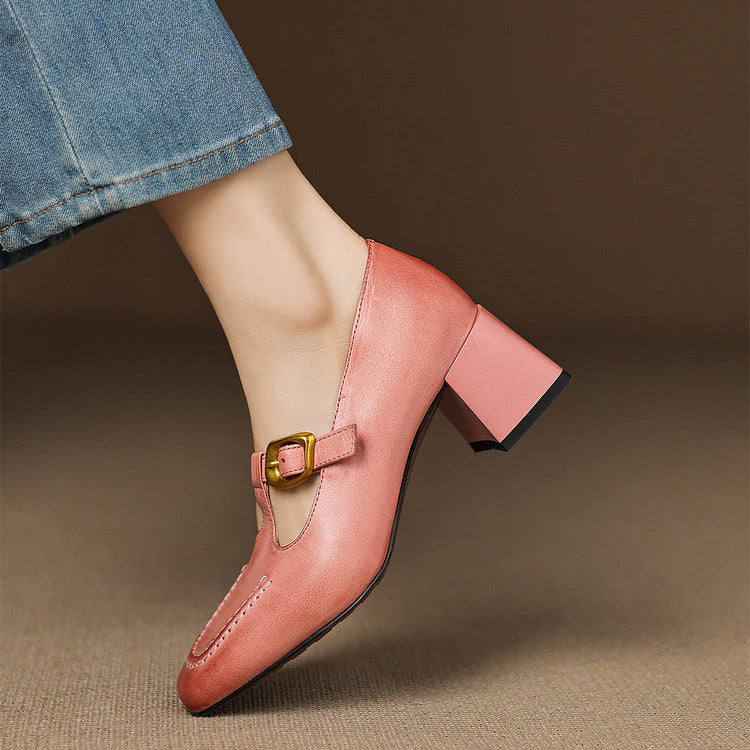 Leren schoenen met hak Marlowe