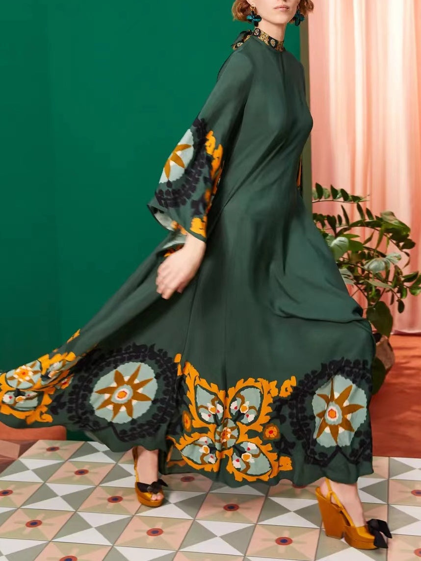 Maxi-jurk met print Multicolor Relaxed