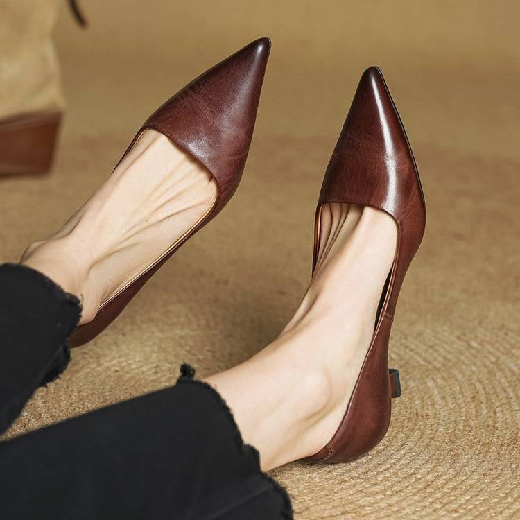 Leren schoenen met hak Noah Sculpted