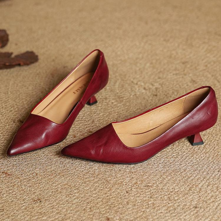 Leren schoenen met hak Noah Sculpted