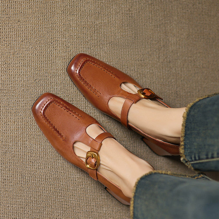 Leren schoenen met hak Marlowe