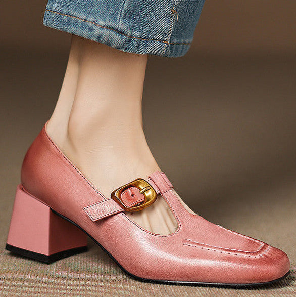 Leren schoenen met hak Marlowe