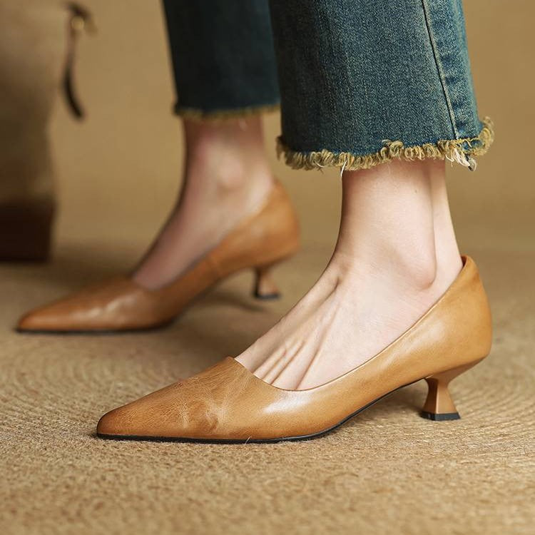 Leren schoenen met hak Noah Sculpted