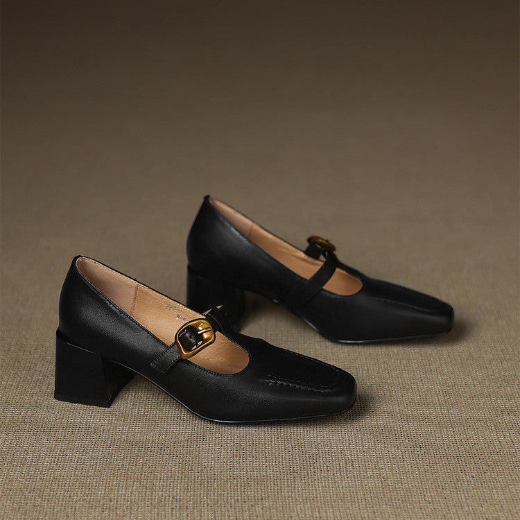 Leren schoenen met hak Marlowe