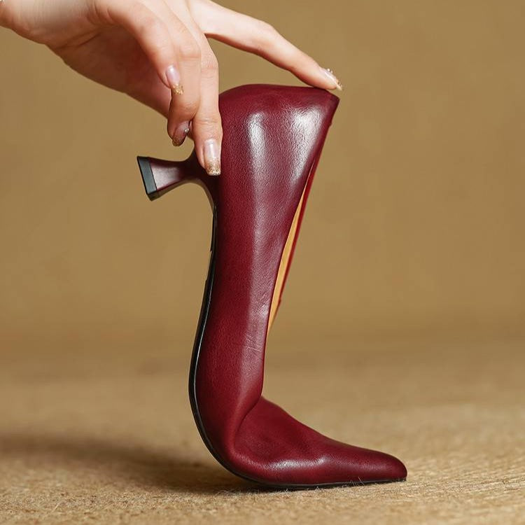 Leren schoenen met hak Noah Sculpted