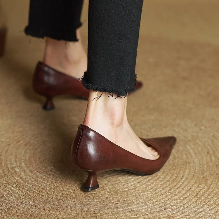 Leren schoenen met hak Noah Sculpted