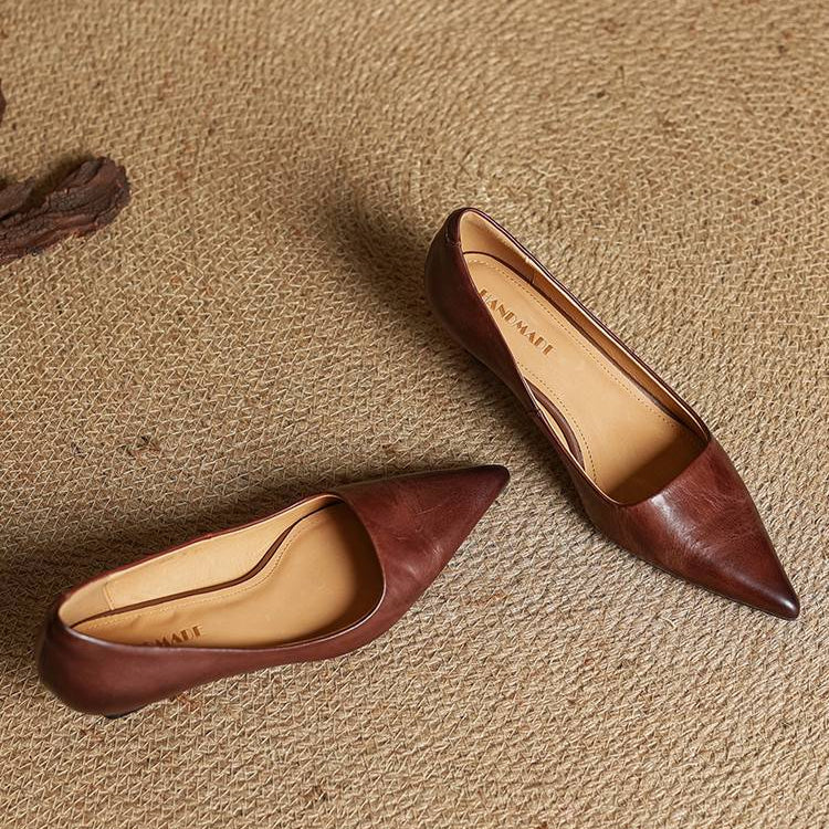 Leren schoenen met hak Hartley