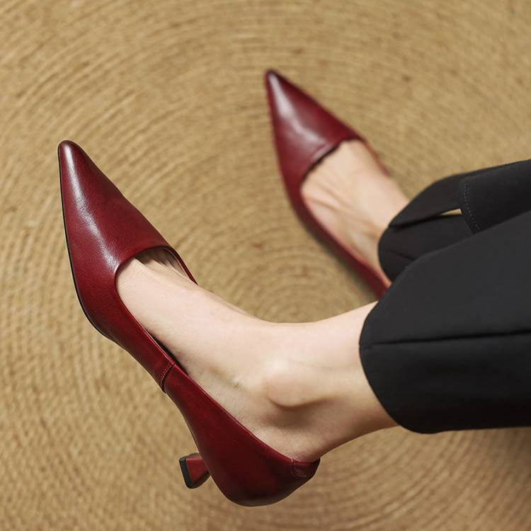 Leren schoenen met hak Hartley