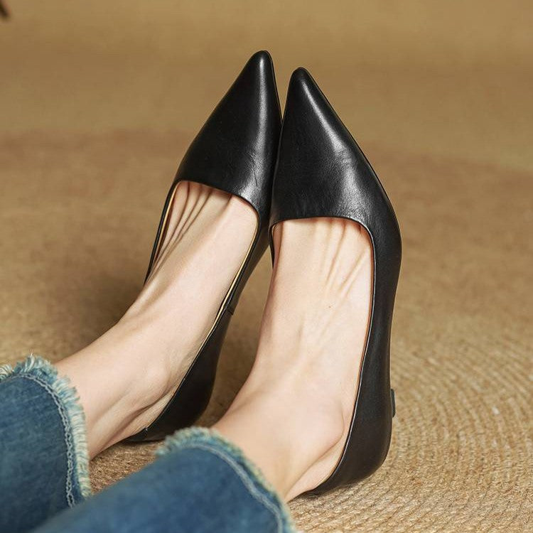 Leren schoenen met hak Noah Sculpted